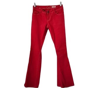 Womens Chip & Pepper low rise red flare jeans 3
